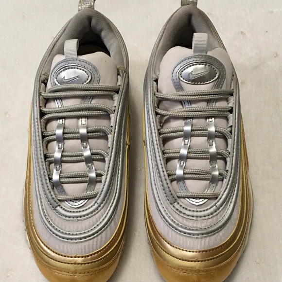 Nike Air Max 97 'Vast Grey & Metallic Gold & Metallic Silver' - Picture 2 of 10